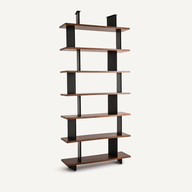 Laos Bookcase Space Divider in Walnut Veneer - image 1