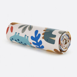 Dino Dinosaur Print 30% Recycled Cotton Child's Fitted Sheet with 25cm Flap - thumbnail 4