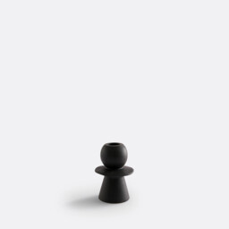 Greta 10cm High Ceramic Candlestick - thumbnail 1
