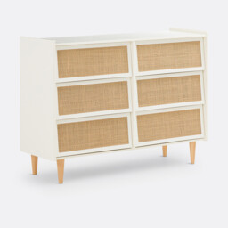 Kaya 6-Drawer Wickerwork Chest of Drawers