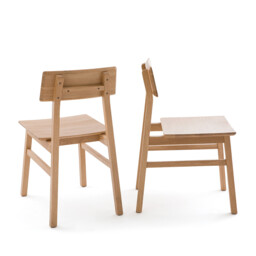 Set of 2 Podela Solid Oak Chairs - thumbnail 2