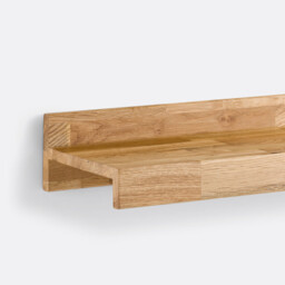 Hiba Wall Shelf in Solid Oak with Length 80cm - thumbnail 3