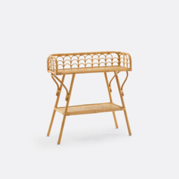 Malu Vintage Console Table in Rattan Cane
