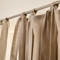 Colin Linen Lined Curtain with Tab Top - thumbnail 4