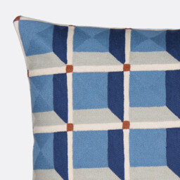 Mauro Cushion Cover in Embroidered Cotton 45x45cm - thumbnail 3