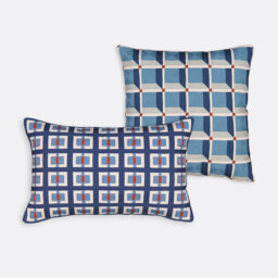 Mauro Cushion Cover in Embroidered Cotton 45x45cm - thumbnail 4