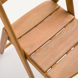 Set of 2 Ripli Solid Acacia Folding Garden Chairs - thumbnail 4