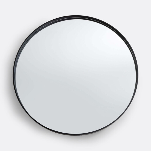 Alaria 100cm Diameter Round Black Mirror - image 1