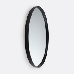 Alaria 100cm Diameter Round Black Mirror - thumbnail 2