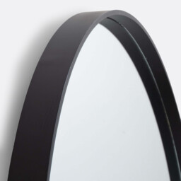 Alaria 100cm Diameter Round Black Mirror - thumbnail 3