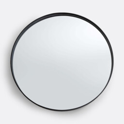 Alaria 100cm Diameter Round Black Mirror - thumbnail 1