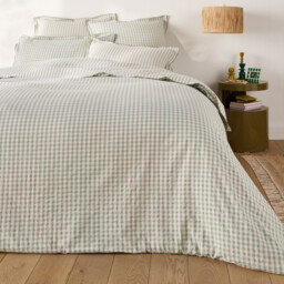 Cottage Green Cotton Seersucker Duvet Cover - thumbnail 3