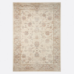Diona Floral Print Used-Effect Vintage Rug - thumbnail 2