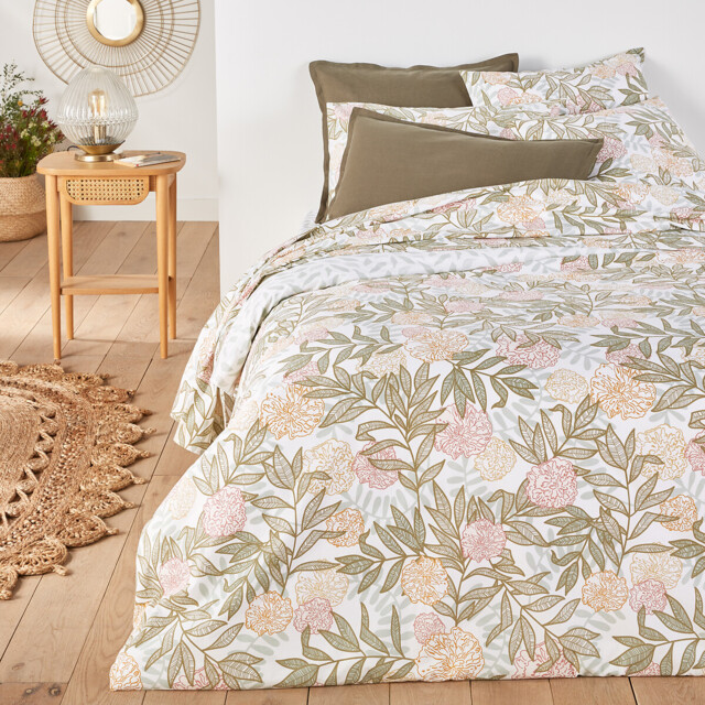 Dolce Floral 100% Cotton Percale 200 Thread Count Duvet Cover - image 1