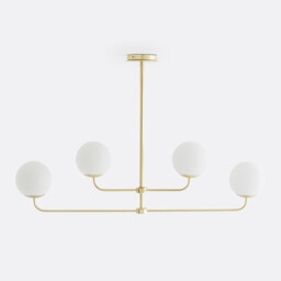 Moricio Opaline & Brass Ceiling Light