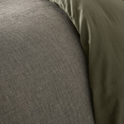Thesari Two-Sided Linen and Cotton Muslin Duvet Cover - thumbnail 4