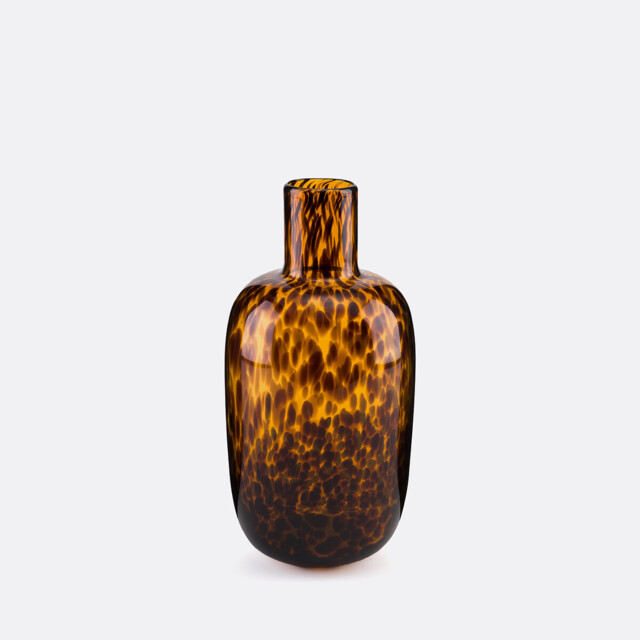 Fauvita 30cm High Amber Glass Vase - image 1