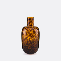 Fauvita 30cm High Amber Glass Vase - thumbnail 1