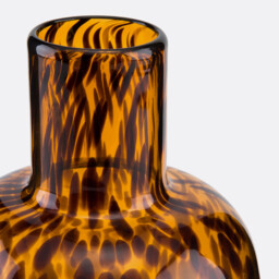 Fauvita 30cm High Amber Glass Vase - thumbnail 4