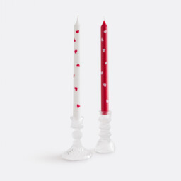 Set of 2 Scacco Heart Print Candles - thumbnail 3