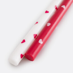 Set of 2 Scacco Heart Print Candles - thumbnail 4