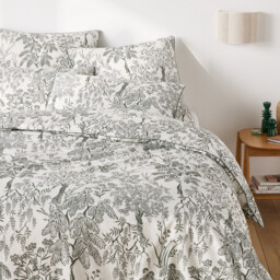 Roxane Duvet Cover in Washed Cotton Percale - thumbnail 1