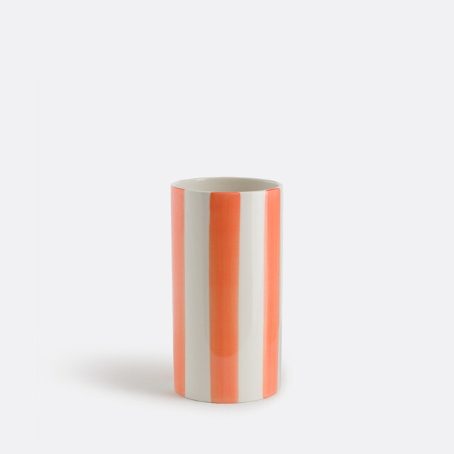 Jaoma Striped Ceramic Vase, H18cm - image 1