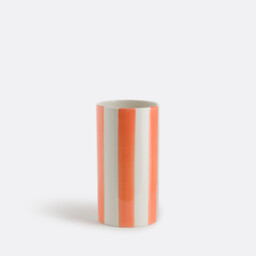 Jaoma Striped Ceramic Vase, H18cm - thumbnail 1