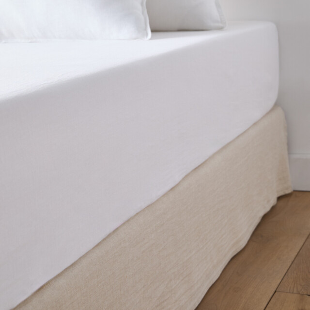 Abella Washed Linen Valance Sheet - image 1
