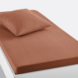 Kumla Children's Plain Cotton Muslin Fitted Sheet