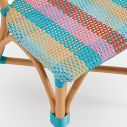 Set of 2 Musette Rattan and Woven Resin Chairs - thumbnail 4