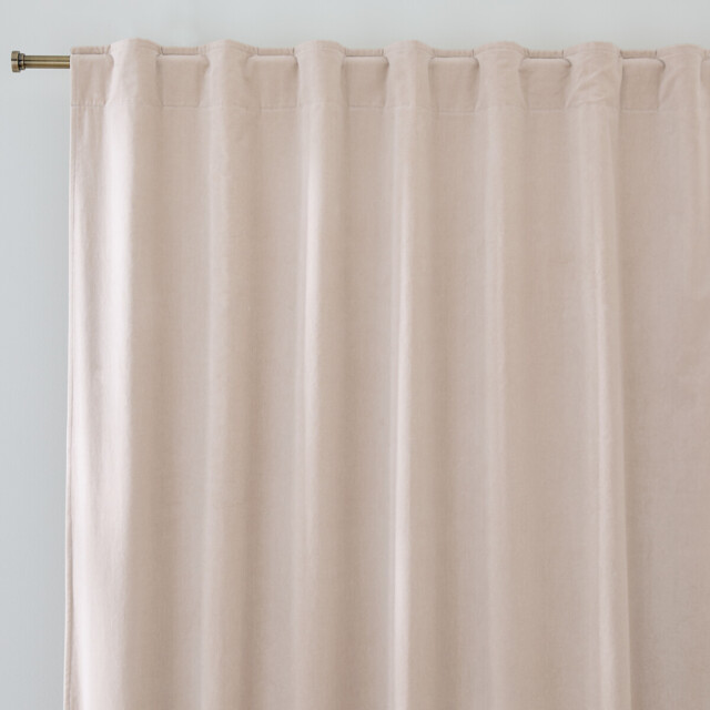Velvet Hidden Tab Top Blackout Curtain - image 1