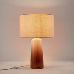 Grezza Ceramic/Linen Table Lamp, Height 47cm - thumbnail 3