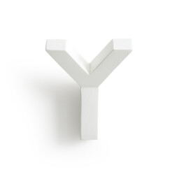 Rama White Wall Mounted Coat Hook - thumbnail 3