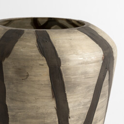 Heidi Vase in Matt Striped Painted Glass, H35.5cm - thumbnail 3