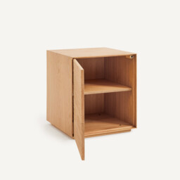 Mikube Oak and Veneered Desk with 1-Door Pedestal - thumbnail 4