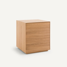 Mikube Oak and Veneered Desk with 1-Door Pedestal - thumbnail 1