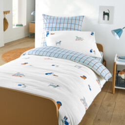 Team Chiens Dog Print Washed Cotton Child's Pillowcase - thumbnail 3