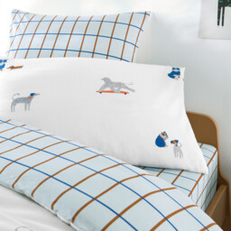 Team Chiens Dog Print Washed Cotton Child's Pillowcase - thumbnail 4
