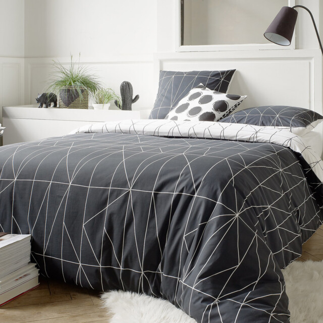 Shapes Reversible Geometric Cotton Duvet Cover