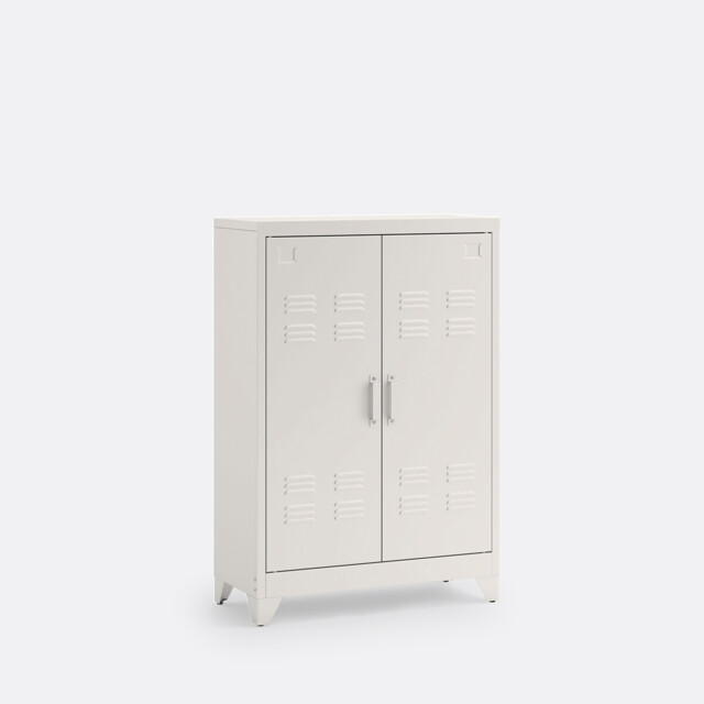 Hiba Low Cabinet with 2 Doors in Steel - image 1