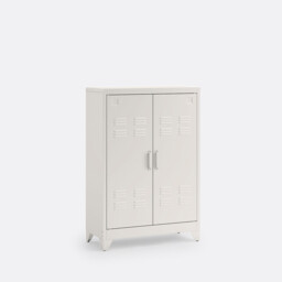 Hiba Low Cabinet with 2 Doors in Steel - thumbnail 1