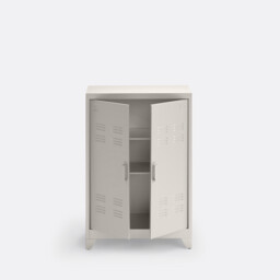 Hiba Low Cabinet with 2 Doors in Steel - thumbnail 3