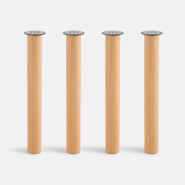 Set of 4 Table Legs, Veneered, Alzar - image 1