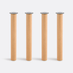 Set of 4 Table Legs, Veneered, Alzar - thumbnail 1