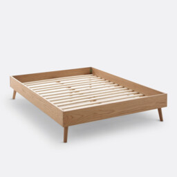 Miji Oak Veneer Bed with Bed Base - thumbnail 4