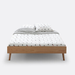 Miji Oak Veneer Bed with Bed Base - thumbnail 3