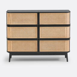 Laora Cane Chest of 6 Drawers - thumbnail 2