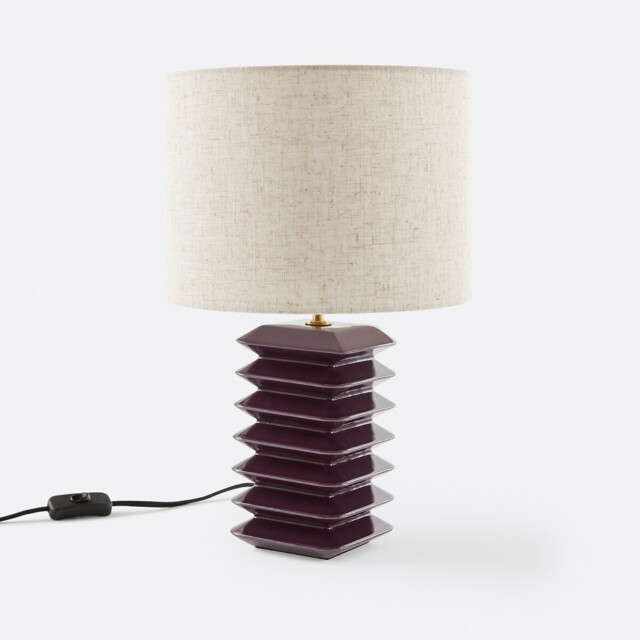 Table Lamp in Ceramic and Linen Remilo - image 1