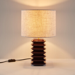 Table Lamp in Ceramic and Linen Remilo - thumbnail 4